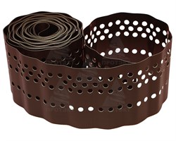 Лента бордюрная садовая Домино БГ-15 коричневая 15 см х 9 м - фото 20455