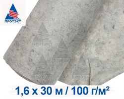 Геотекстиль ГТЛ 100, плотность 100 г/м2, ширина 1,6 м - фото 20505
