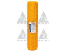 Сетка фасадная пластиковая Протэкт 35 г/м2, ячейка 15*15 мм, 1*20 м, желтый - фото 21146