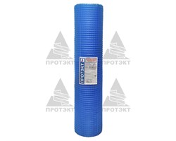 Сетка фасадная пластиковая усиленная Протэкт 50 г/м2, ячейка 15*15 мм, 1*20 м, синий - фото 21152