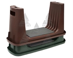 Скамейка перевертыш садовая Протэкт, коричневая - фото 21239