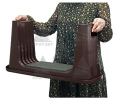 Скамейка перевертыш садовая Протэкт, коричневая - фото 21240