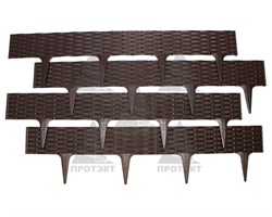 Садовый бордюр Ротанг коричневый 9 см * 3,2 м - фото 21256