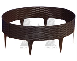 Садовый бордюр Ротанг коричневый 9 см * 3,2 м - фото 21258