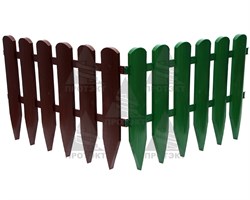 Садовое ограждение Штакетник хаки 40 см - фото 21265