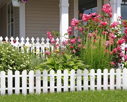 Садовое ограждение Штакетник белое 40 см - фото 21278