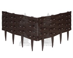 Ограждение для клумб Ива коричневое 25 см - фото 21286