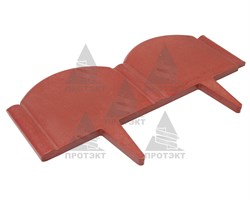 Садовое ограждение для клумб и дорожек Волна 52*30*1,2 см, терракот - фото 21297