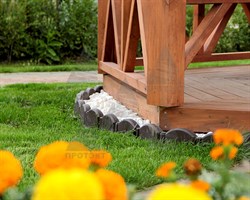 Садовое ограждение бордюр Волна коричневый 9 см * 2,56 м - фото 21303