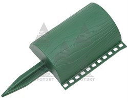 Садовое ограждение бордюр Пеньки хаки 15 см * 1,6 м - фото 21314