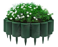 Садовое ограждение бордюр Пеньки хаки 15 см * 1,6 м - фото 21315