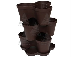 Горшок цветочный тройной - фото 21838