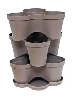 Горшок цветочный тройной - фото 21841