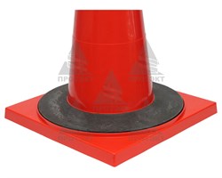 Конус дорожный без полос с утяжелителем КС-3.2.0, цельнолитой - фото 22059