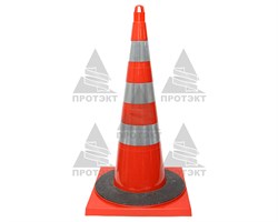Конус дорожный с утяжелителем ДК-750, цельнолитой - фото 22097