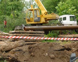 Оградительная лента бело красная Стандарт ЛО-500/75 - фото 22267