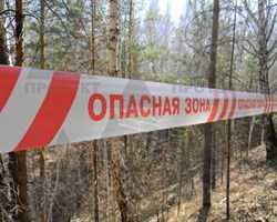 Оградительная лента бело красная с логотипом Опасная зона ЛО-250/75 - фото 22272