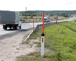 Столбик дорожный с выдвижной вехой СДС С1, высота 1,2 м - фото 22307