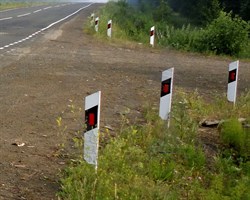 Столбик дорожный сигнальный СДС С1, высота 1,5 м - фото 22309