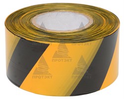 Оградительная лента желто черная Эконом ЛО-500/75 - фото 22705