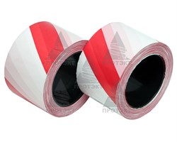 Оградительная лента бело красная Стандарт ЛО-100/75 - фото 22708