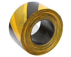 Оградительная лента желто черная Эконом ЛО-250/75 - фото 22729