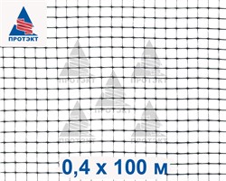 Сетка кладочная Протэкт 25 г/м2, ячейка 6*6 мм, 0,4*100 м, черный - фото 22780