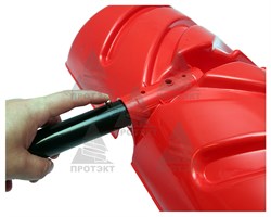 Лопата снеговая пластиковая SnowПингвин с черенком - фото 22965