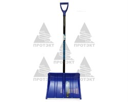 Лопата снеговая пластиковая Монблан с черенком - фото 22987