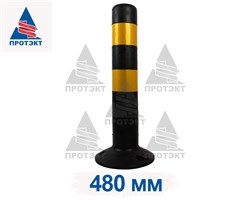 Столбик сигнальный упругий ССУ-480, высота 480 мм, черный - фото 23039