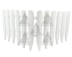 Садовое ограждение Штакетник белое 40 см - фото 23182