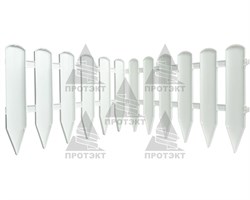 Садовое ограждение Штакетник белое 40 см - фото 23183