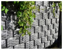 Лента для 3Д забора, Ротанг ЛЗ-190, 0,19 х 25 м, серый - фото 23281