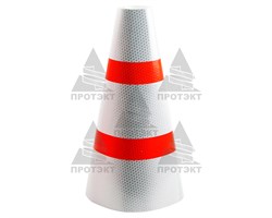 Конус дорожный с 3 светоотражающими полосами КС-2.8 С МАСКОЙ - фото 23304