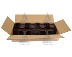 Ограждение для клумб Соты коричневый 13,5 см * 2,85 м - фото 23805