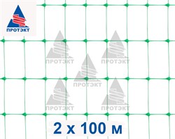 Сетка защитная Усиленная ЗС-22, 2х100 м, зеленая - фото 23901