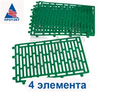 Защита стволов деревьев, набор 4 шт, 20,5 х 34,5 см, зеленый