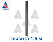 Столбы заборные, пластиковые, высота 1,5 м, 10 шт, коричневый