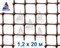 Садовая сетка пластиковая Яркая ЗР-15, 1,2*20 м, коричневый - фото 21495