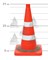 Конус дорожный с 2 светоотражающими полосами с утяжелителем КС-2.8.0 - фото 22044