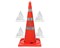 Конус дорожный с 3 светоотражающими полосами КС-3.8, цельнолитой - фото 22081