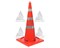 Конус дорожный с 3 светоотражающими полосами КС-3.8, цельнолитой - фото 22082