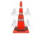 Конус дорожный с 3 светоотражающими полосами с утяжелителем КС-3.8.0, цельнолитой - фото 22089
