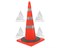Конус для аэропортов с 3 светоотражающими полосами с утяжелителем КС-3.10.0, цельнолитой - фото 22094